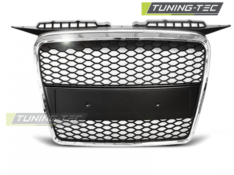 Upgrade Sportgrill / Kühlergrill für Audi A3 8P 04-08 chrom in Wabendesign